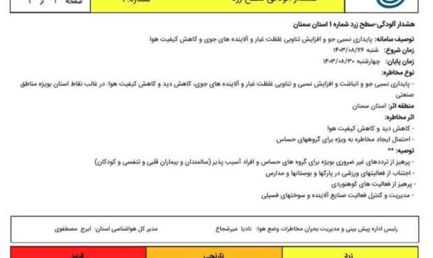 اداره کل هواشناسی استان سمنان اداره کل هواشناسی استان سمنان