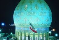 اهتزاز پرچم ایران بر فراز مسجد مقدس جمکران اهتزاز پرچم ایران بر فراز مسجد مقدس جمکران